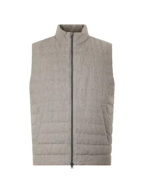 zip-up gilet by HERNO