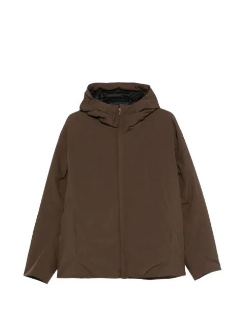 zip-up hoodied jacket by HERNO