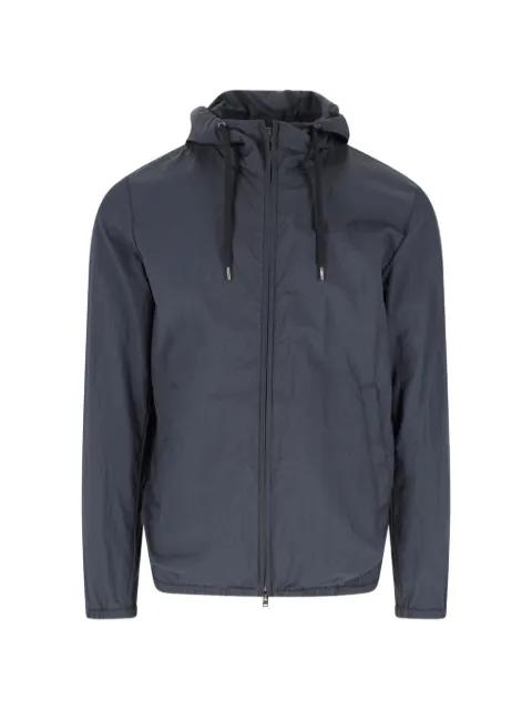 zip-up hoodied jacket by HERNO