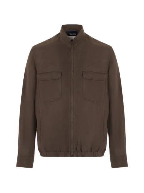 zip-up pocket-detail bomber jacket by HERNO