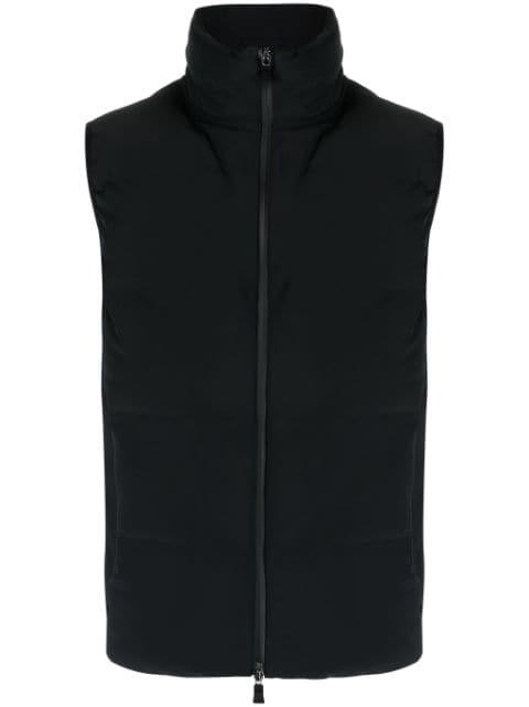 zip-up puffer gilet by HERNO