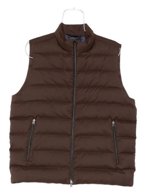zip-up quilted gilet by HERNO