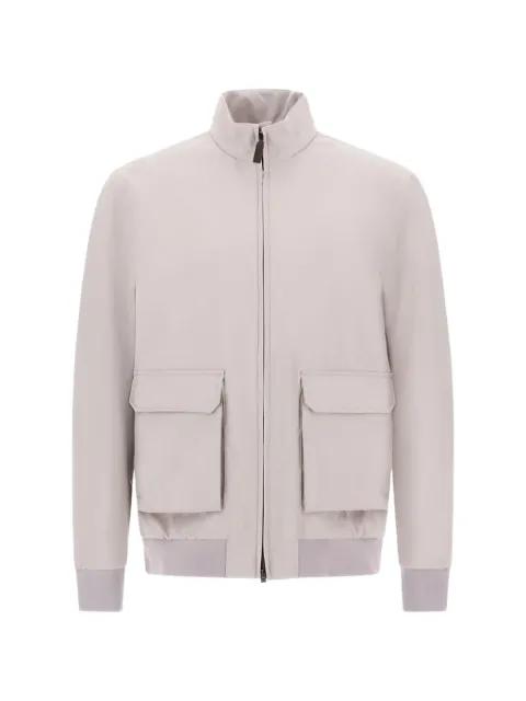 zip-up wool bomber jacket by HERNO