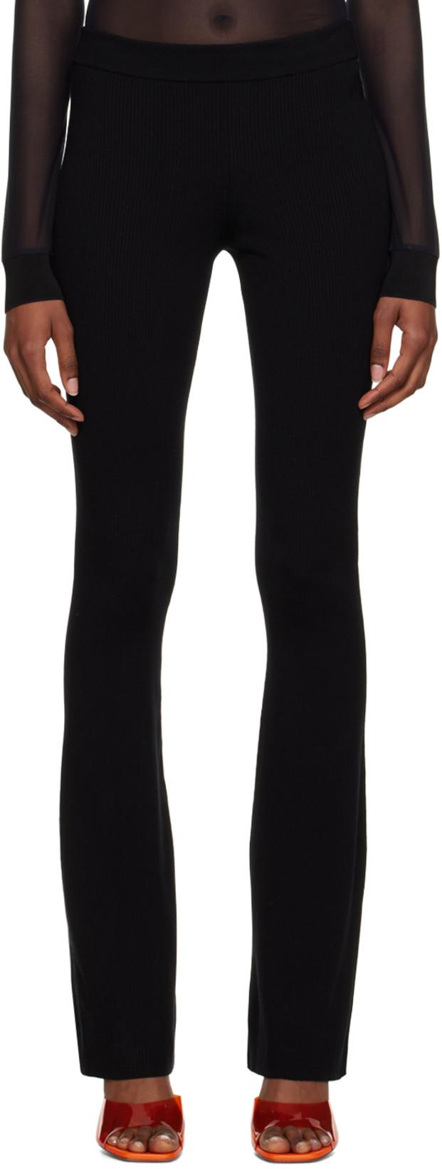 Black Flared Leggings by HERON PRESTON
