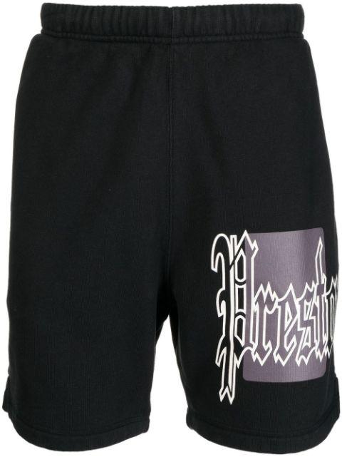Color Blocks logo-print track shorts by HERON PRESTON