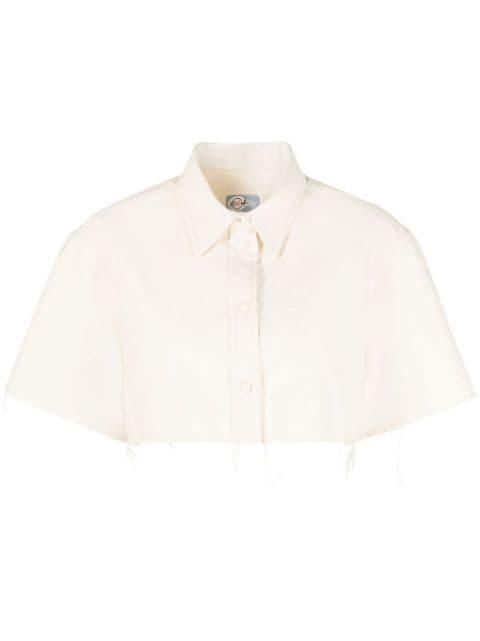 Ex-Ray canvas cropped shirt by HERON PRESTON