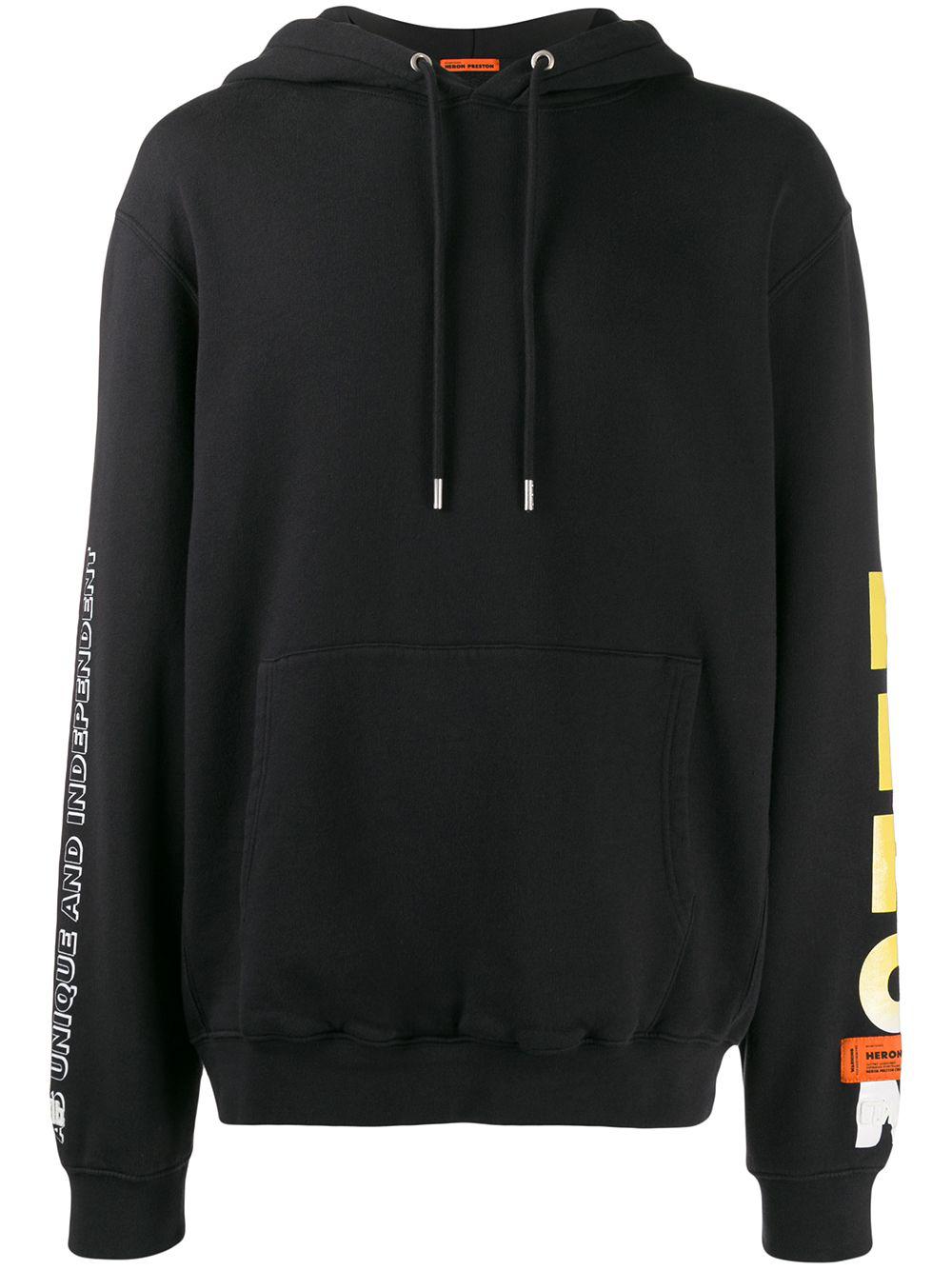 Flame face hoodie by HERON PRESTON