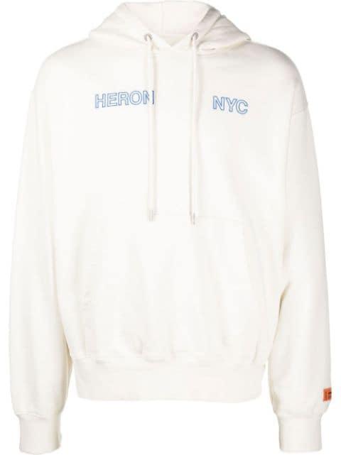 Off Road logo-embroidered hoodie by HERON PRESTON