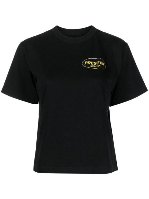 Racing logo-print T-shirt by HERON PRESTON