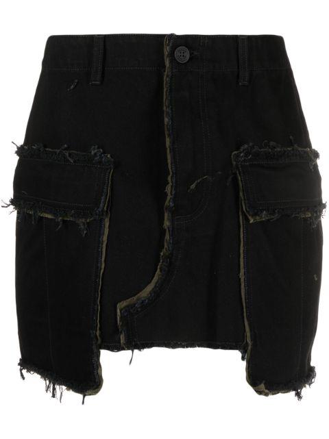 Rebuilt denim cargo skirt by HERON PRESTON