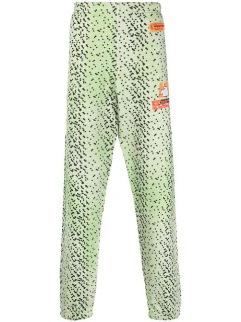 abstract-spot track pants by HERON PRESTON