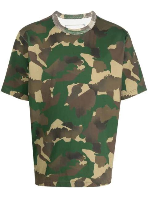 camouflage organic-cotton T-shirt by HERON PRESTON