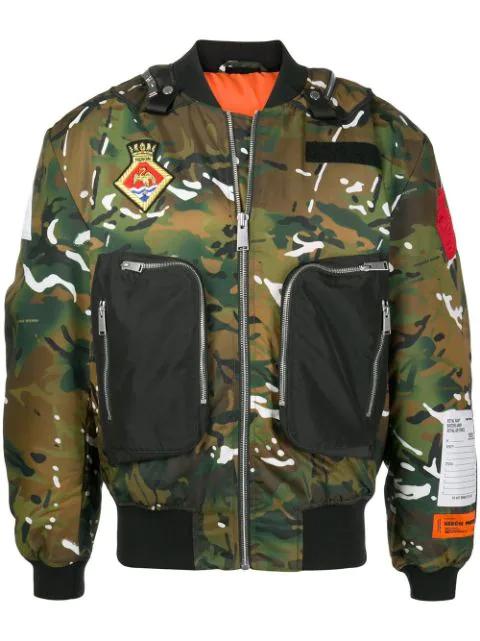 camouflage-print bomber jacket by HERON PRESTON