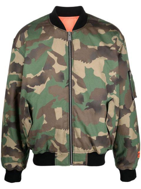 camouflage print bomber jacket by HERON PRESTON