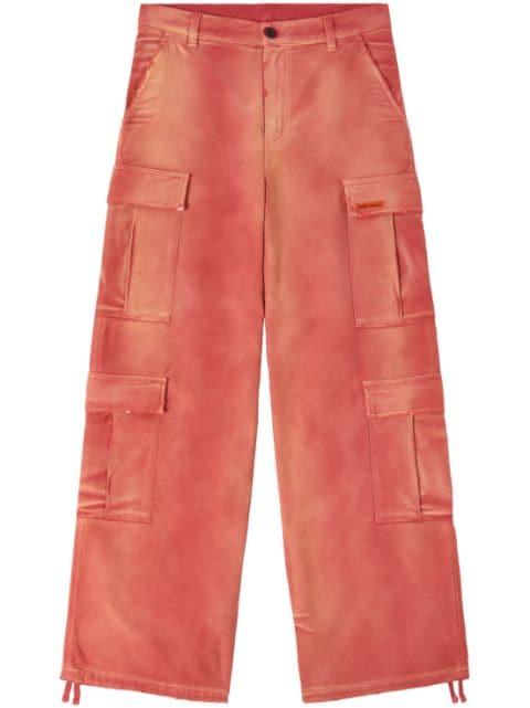 distressed-effect cargo pants by HERON PRESTON