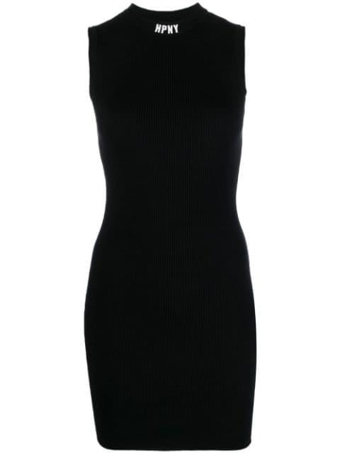 fine ribbed mini bodycon dress by HERON PRESTON