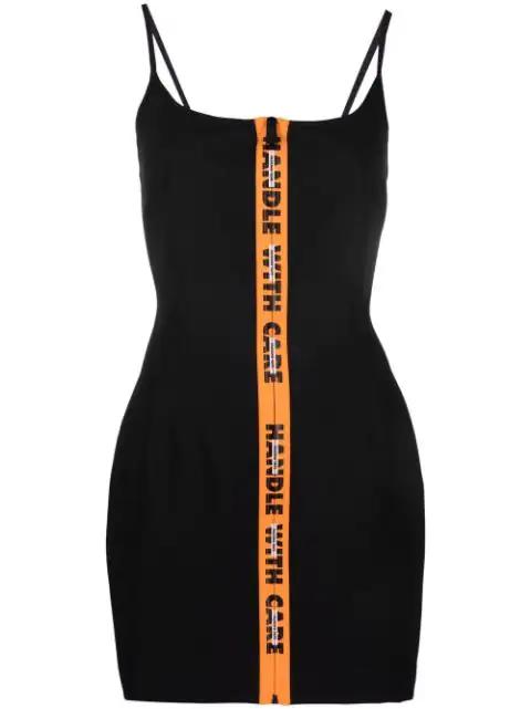 gabardine zipped short dress by HERON PRESTON
