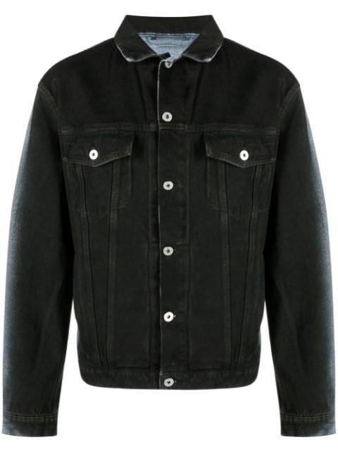 gradient-effect regular denim jacket by HERON PRESTON