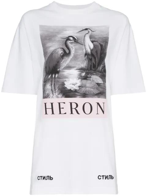 heron print t-shirt by HERON PRESTON