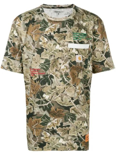 leaf print T-shirt by HERON PRESTON