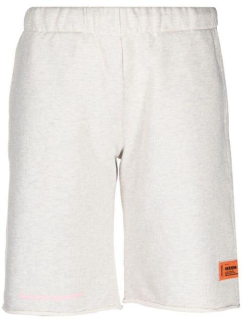 logo-patch knee-length shorts by HERON PRESTON