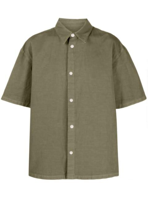 logo-patch short-sleeve shirt by HERON PRESTON