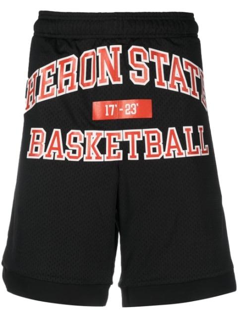 logo-print basketball shorts by HERON PRESTON