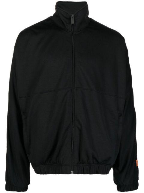 logo-print strap zip-up jacket by HERON PRESTON