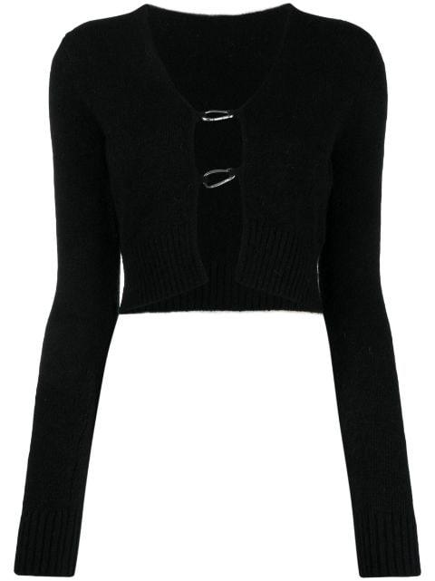 open front long-sleeve cardigan by HERON PRESTON