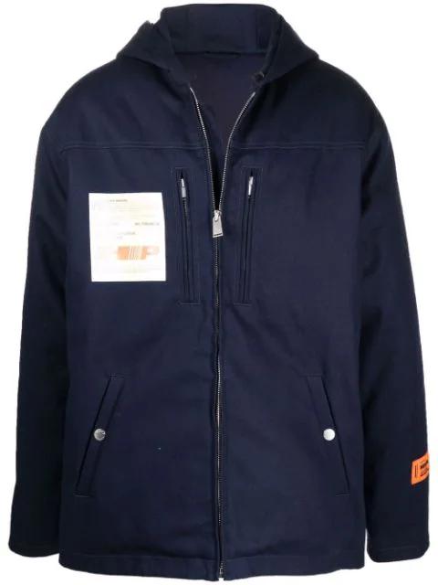 patch-detail hoodied jacket by HERON PRESTON