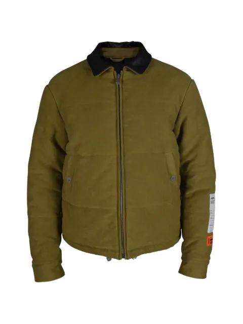 quilted contrast-collar jacket by HERON PRESTON