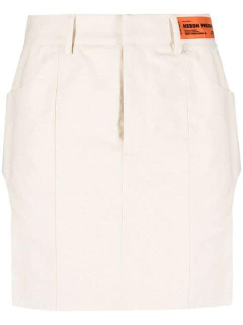 side-slits fitted mini skirt by HERON PRESTON