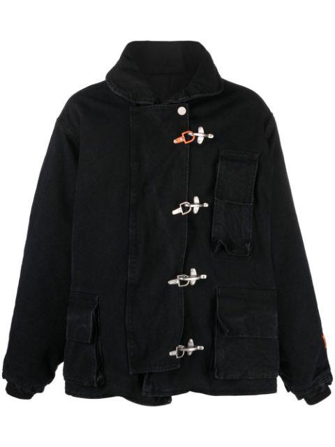 toggle-fastening canvas jacket by HERON PRESTON
