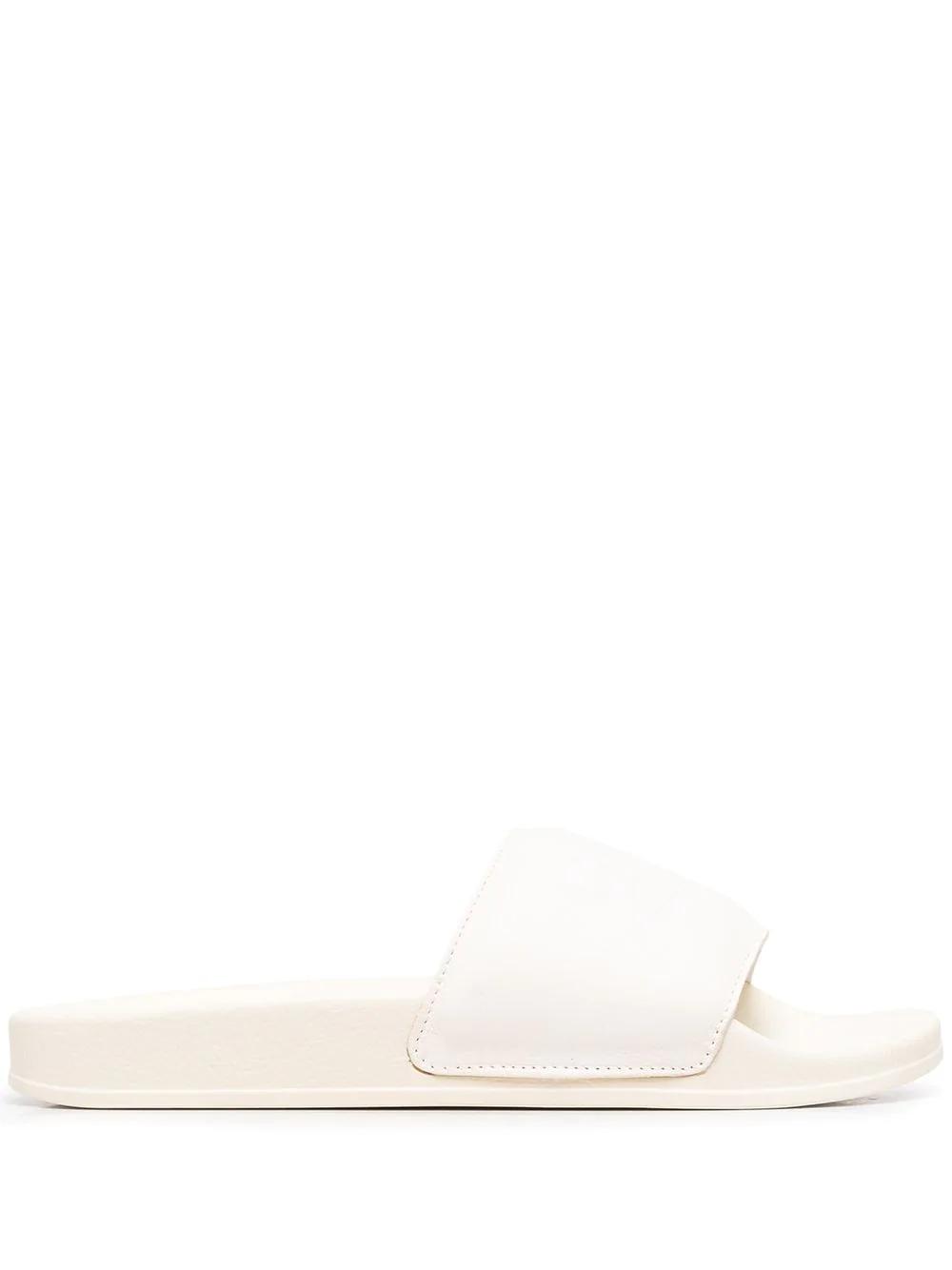 tonal logo debossed slides by HERON PRESTON