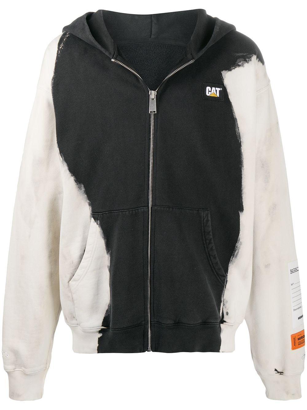 x CAT zip up phantom hoodie by HERON PRESTON