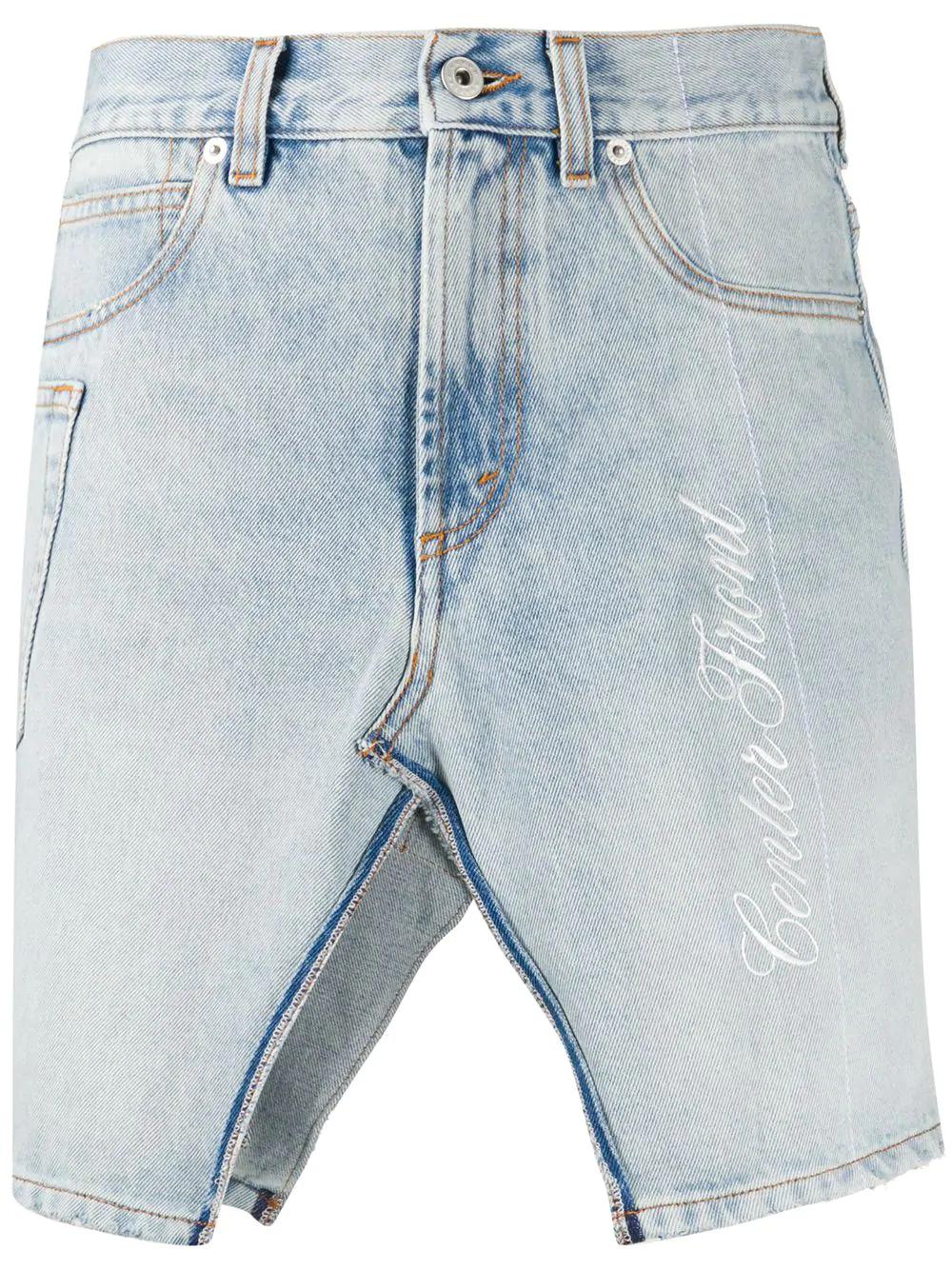x Sami Miro split detail denim skirt by HERON PRESTON