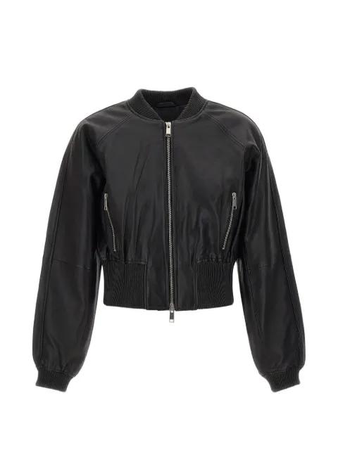 Dario elasticated leather jacket by HERSKIND