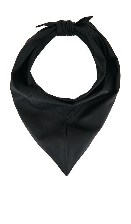 HERSKIND Leather Scarf in Black by HERSKIND