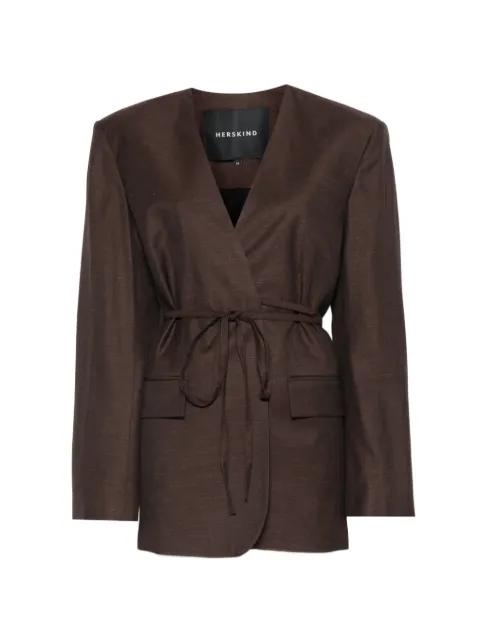 Indiana oversized tie blazer by HERSKIND
