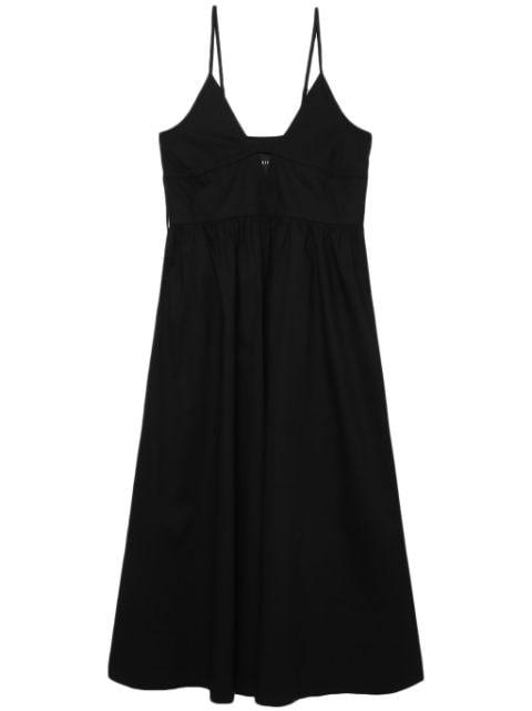 Miranda tie-detail cotton midi dress by HERSKIND