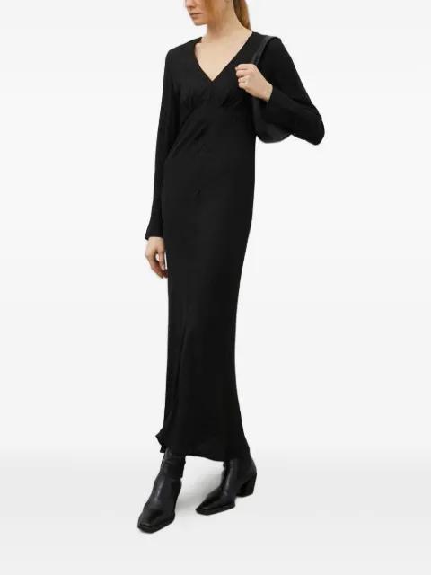 V-neck long-sleeve maxi dress by HERSKIND