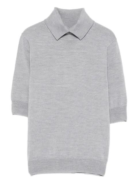 collared knit T-shirt by HERSKIND