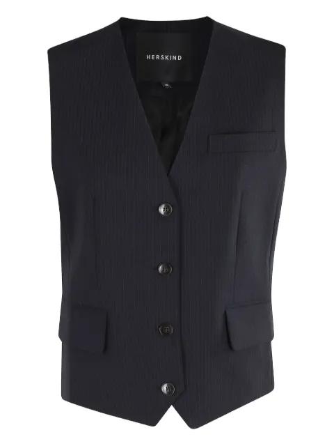 pinstripe sleeveless waistcoat by HERSKIND