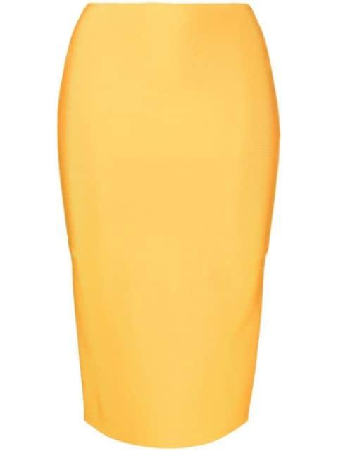 bandage pencil skirt by HERVE L. LEROUX