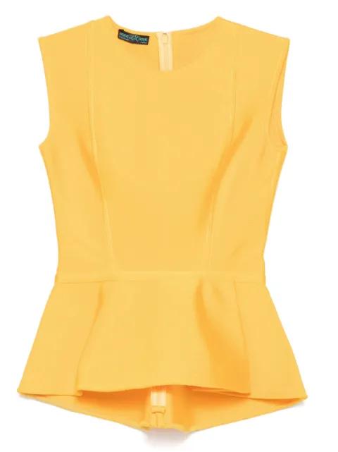 bandage peplum top by HERVE L. LEROUX