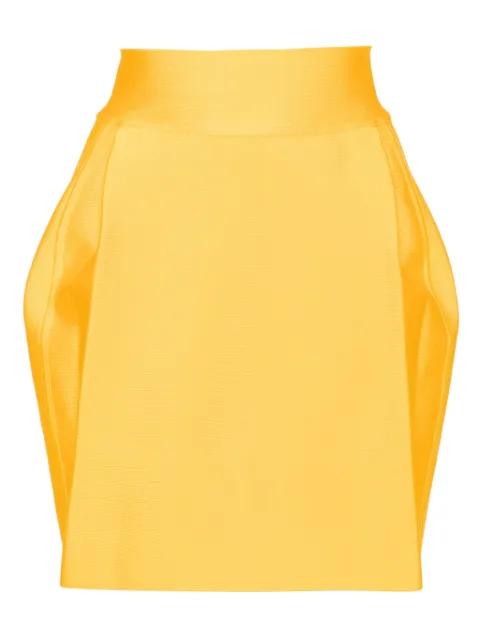 high waisted bandage tulip mini skirt by HERVE L. LEROUX