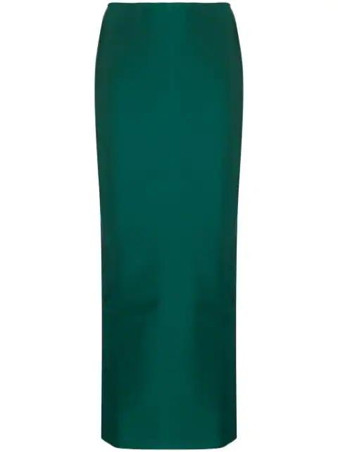 high-waisted fitted maxi skirt by HERVE L. LEROUX