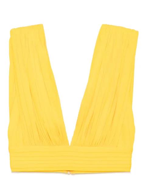 ruched top by HERVE L. LEROUX