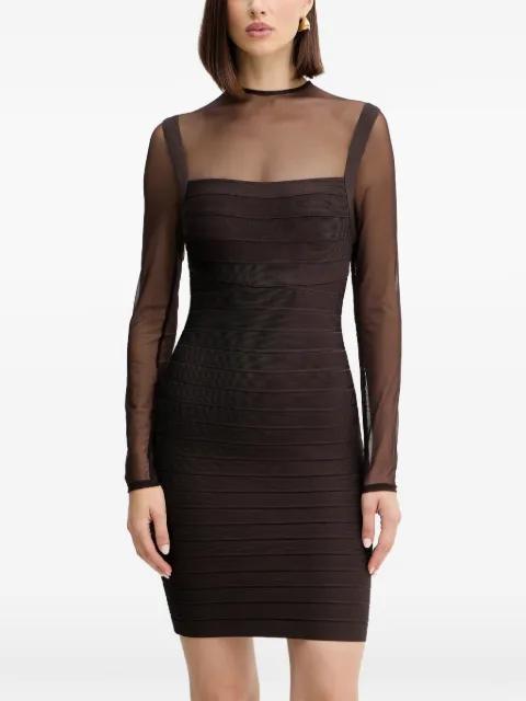 Amy long-sleeve mini dress by HERVE LEGER