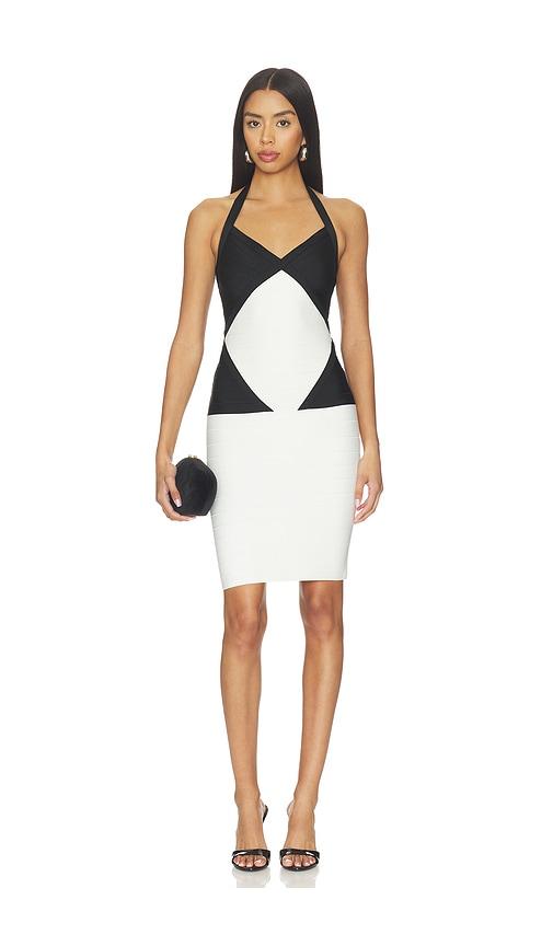 Herve Leger The Opening Night Dress in White,Black by HERVE LEGER
